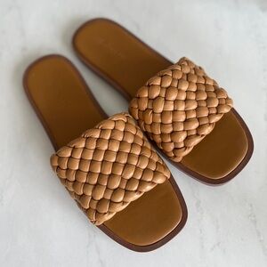 Madewell Leather Woven Slide Sandals